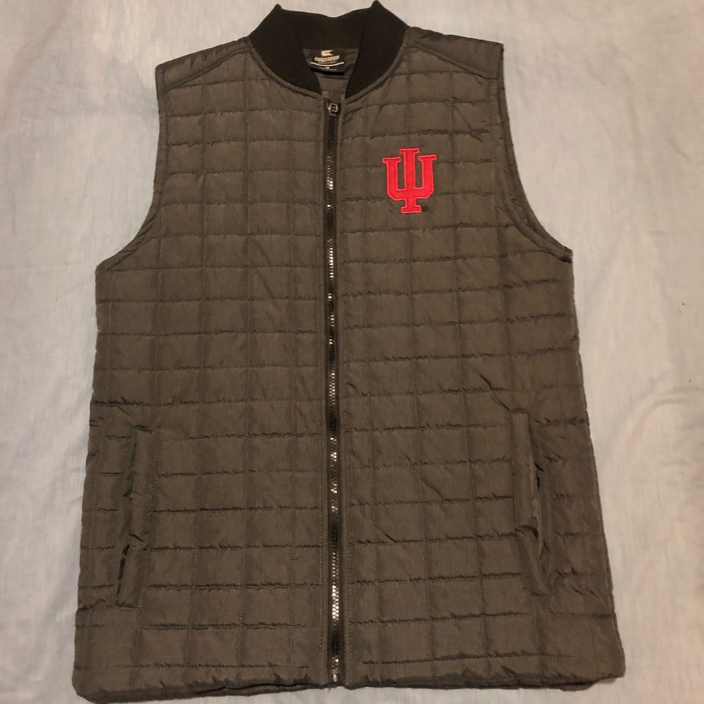 NCAA Indiana university embroidered light puffer vest awesome size medium